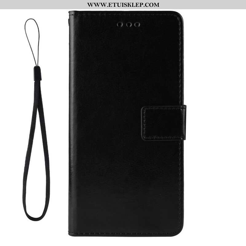 Etui Folio do Samsung Galaxy M12 / A12 Błyszcząca Sztuczna Skóra